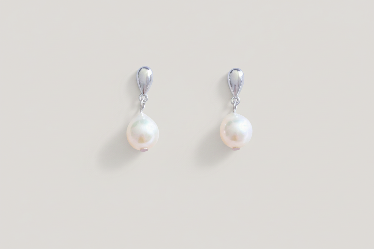 Water Drop Pearl Earrings