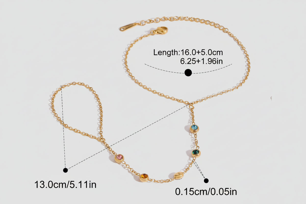 Colour Gem Handchain