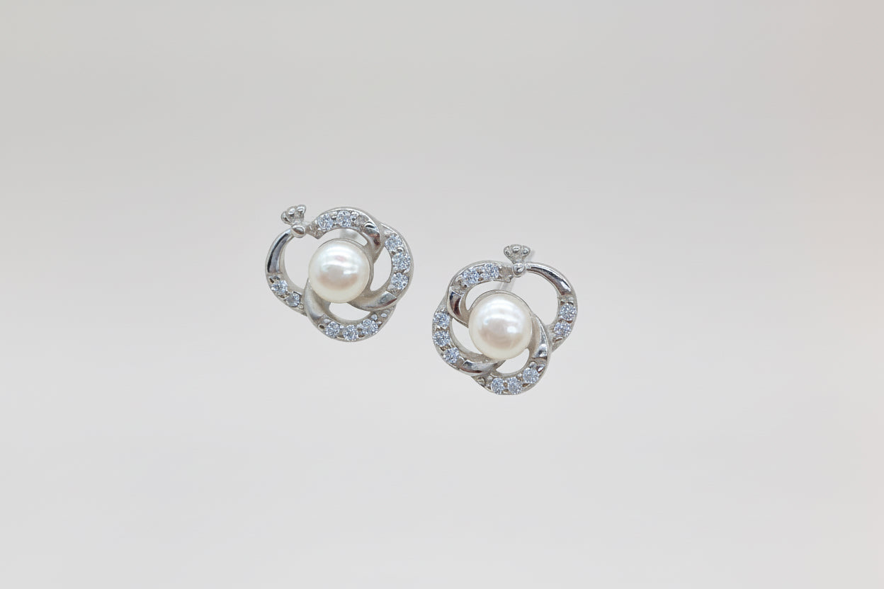 Small Stud Pearl Earrings