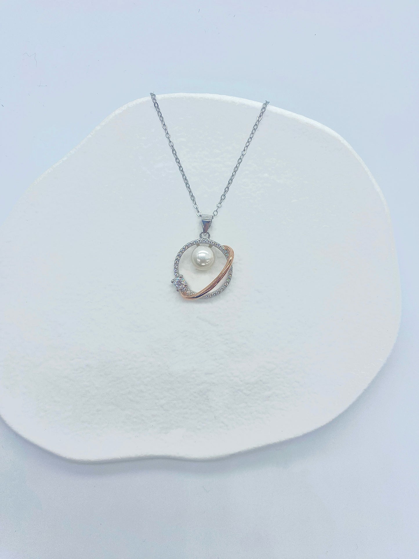 Planet Pearl Necklace