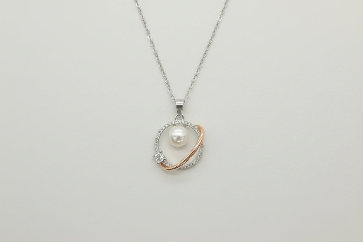 Planet Pearl Necklace