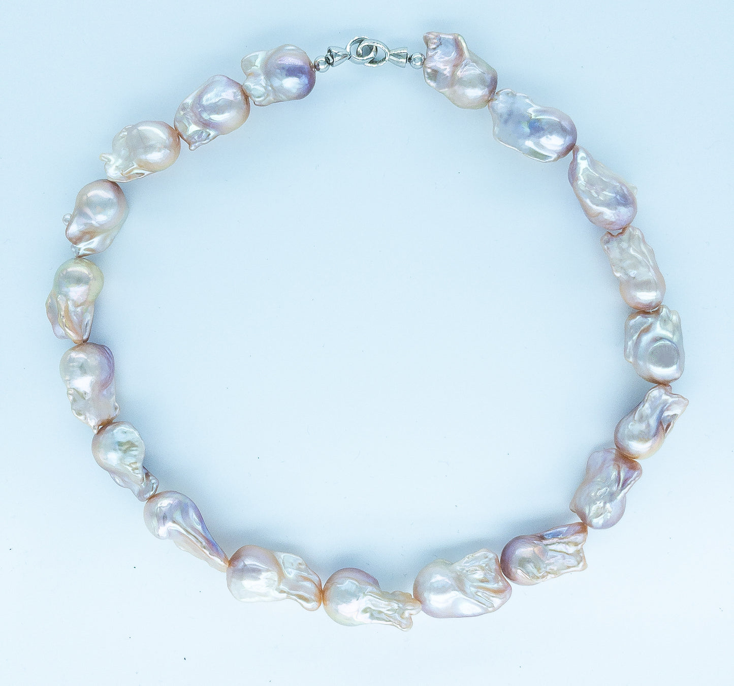 Baroque Pearl Necklace - Purple Pink