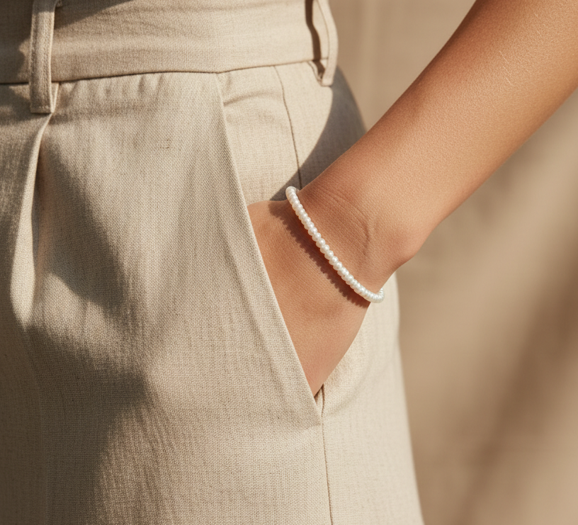 Small Simple Pearl Bracelet