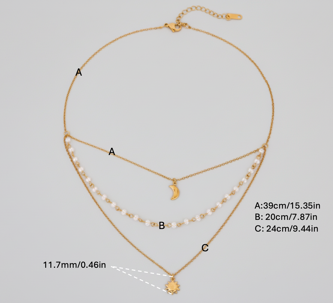Moon and Sun Necklace