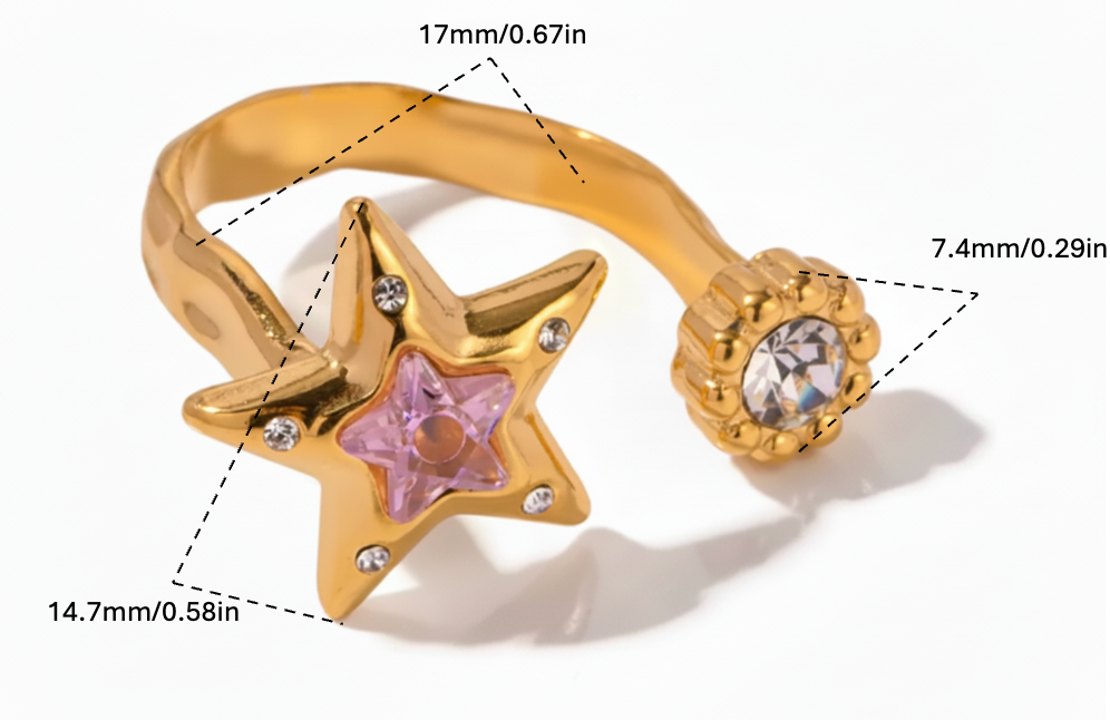 Pink Star Ring