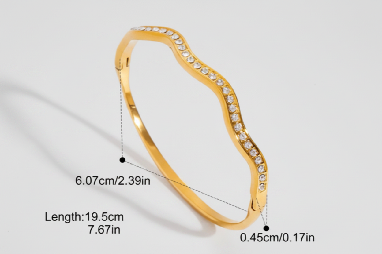 Small Wave Bangle