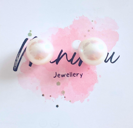 Big Classic Pearl Stud Earrings