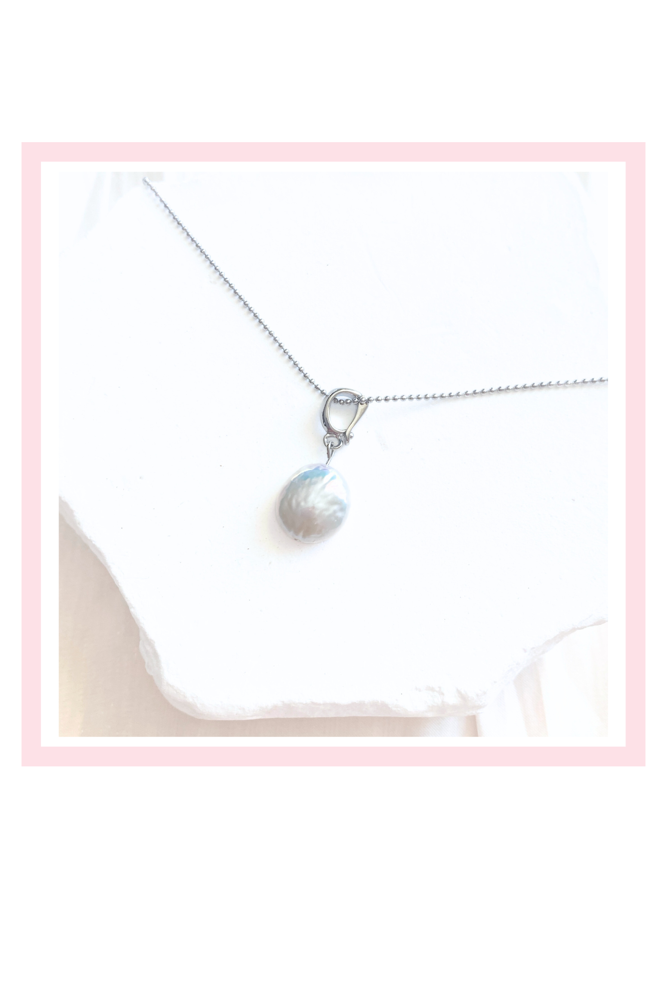 Button Pearl Necklace