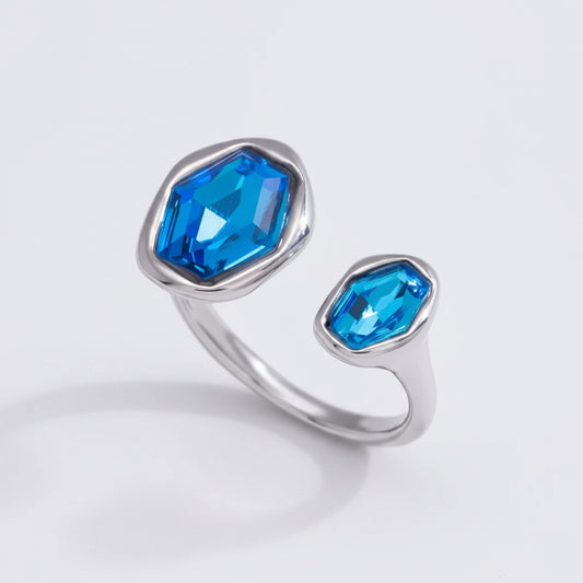 2 Blue Gem Ring