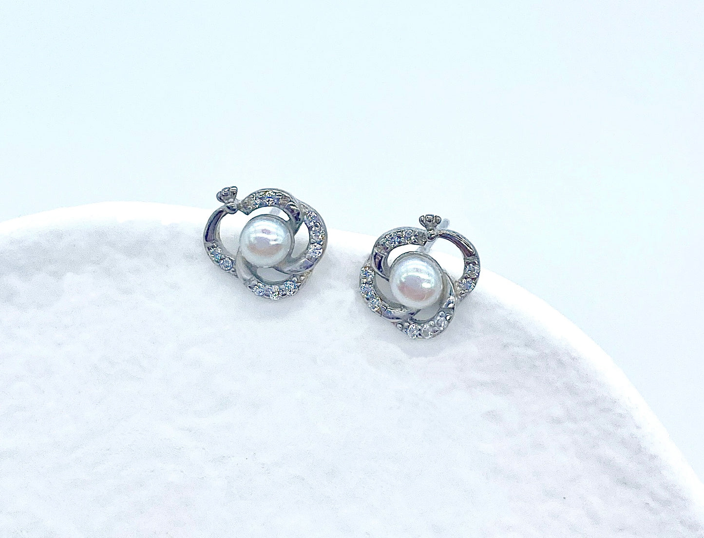 Small Stud Pearl Earrings
