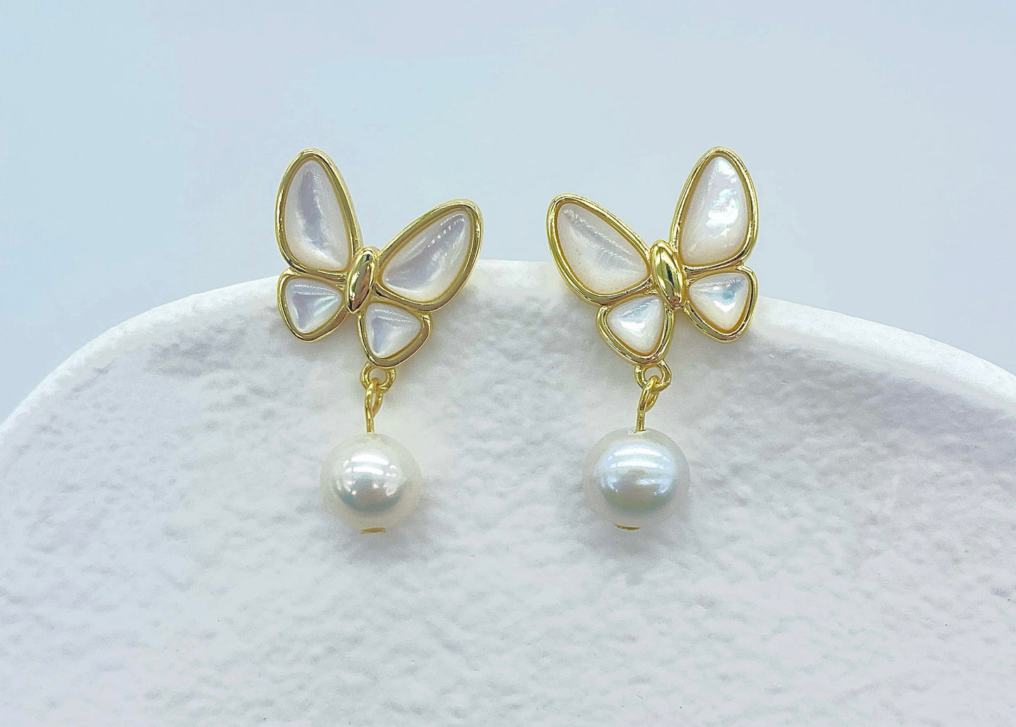 Butterfly Baroque Pearl Earrings