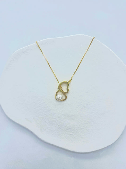 Love Heart Pearl Necklace
