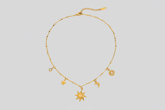 Sun Moon Star Necklace