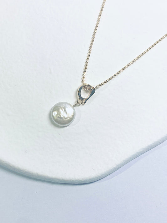 Button Pearl Necklace