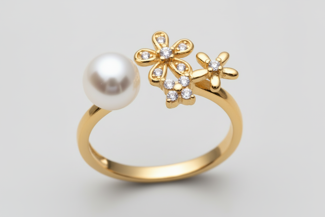 Flower Pearl Ring