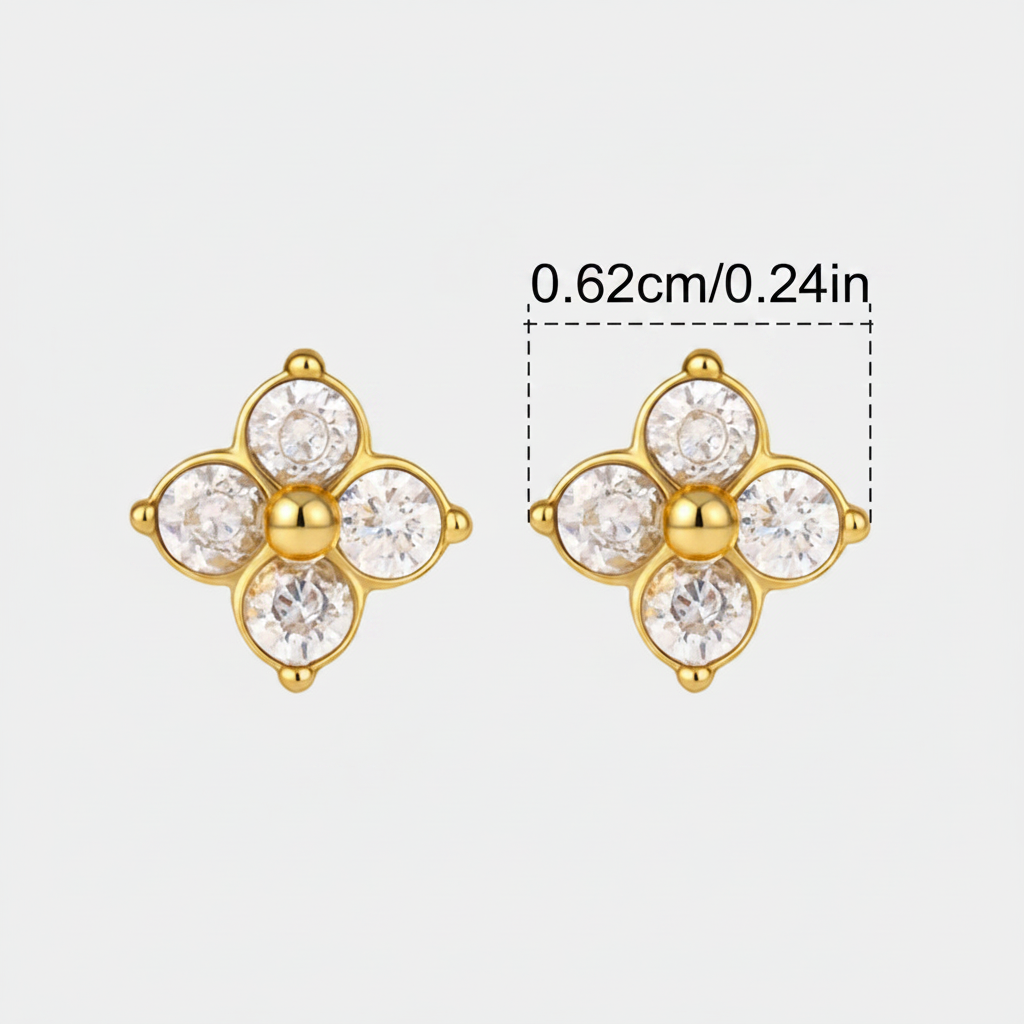 White Gem Earring