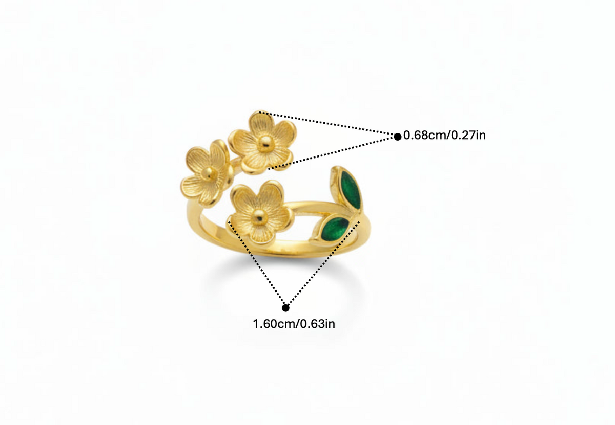 Floral Leaf Ring