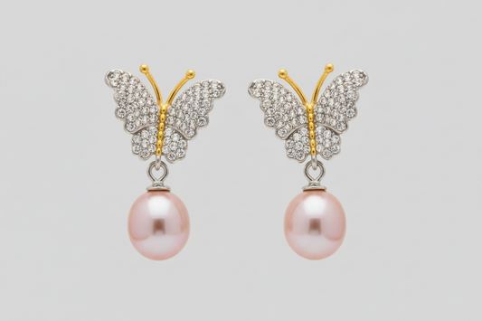 Butterfly Pearl Earring