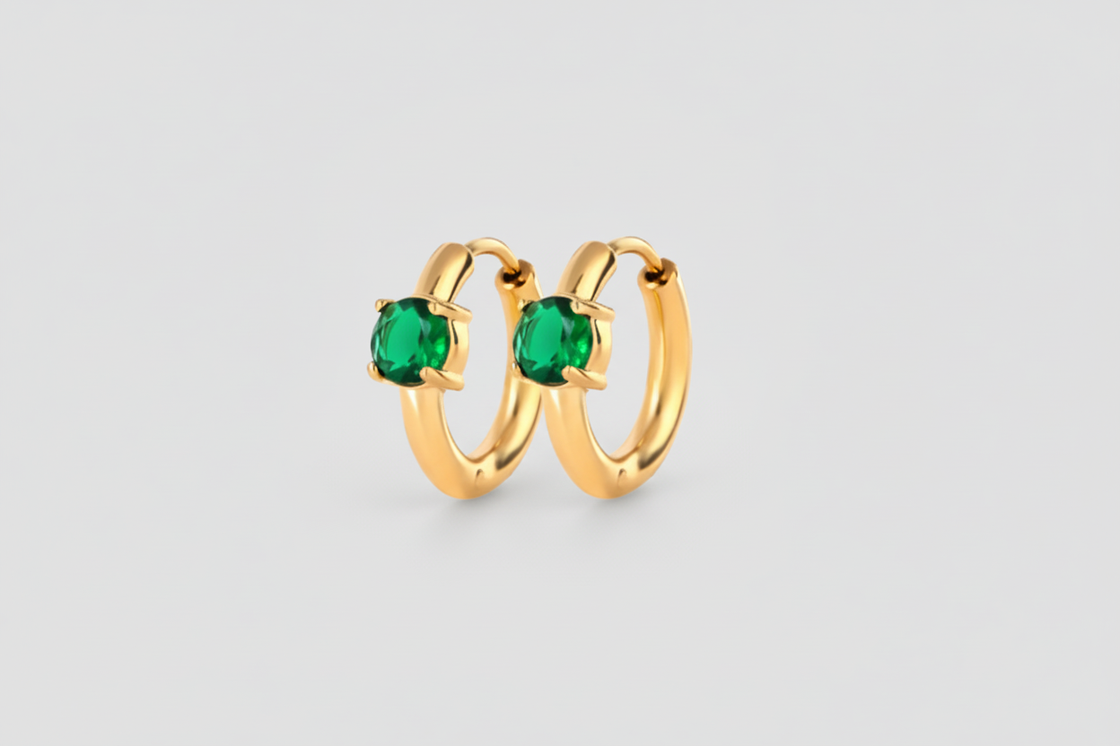 Green Gem Earring