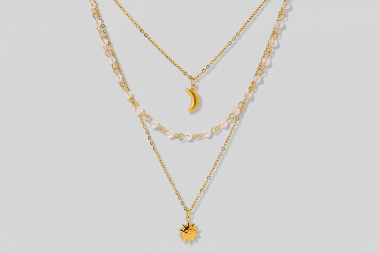 Moon and Sun Necklace