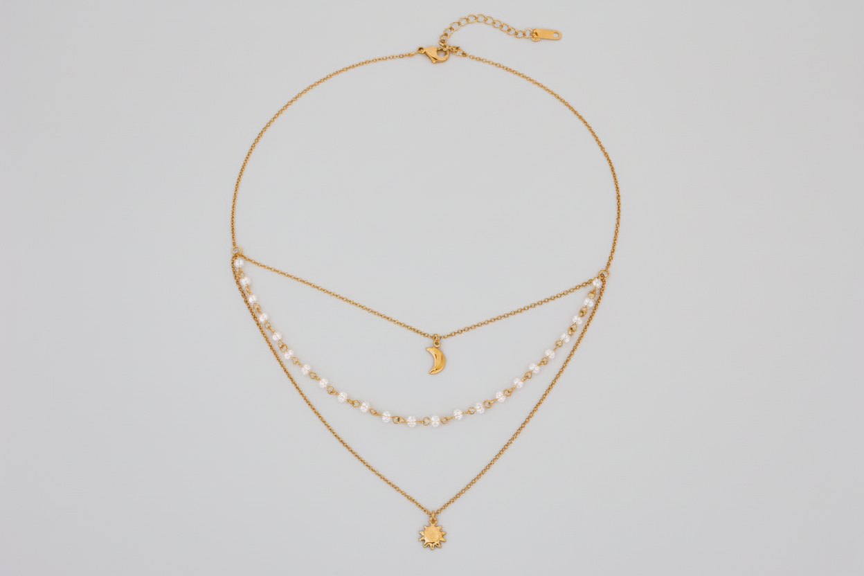 Moon and Sun Necklace