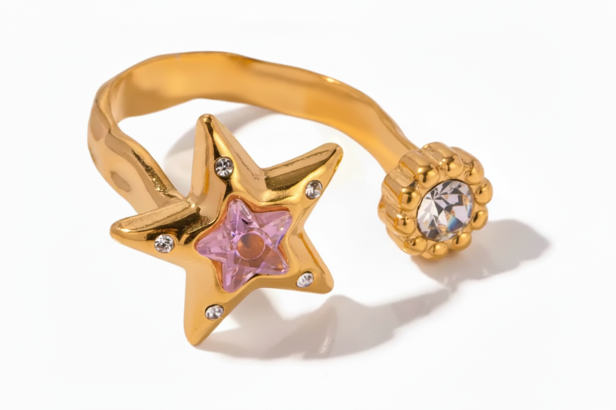 Pink Star Ring