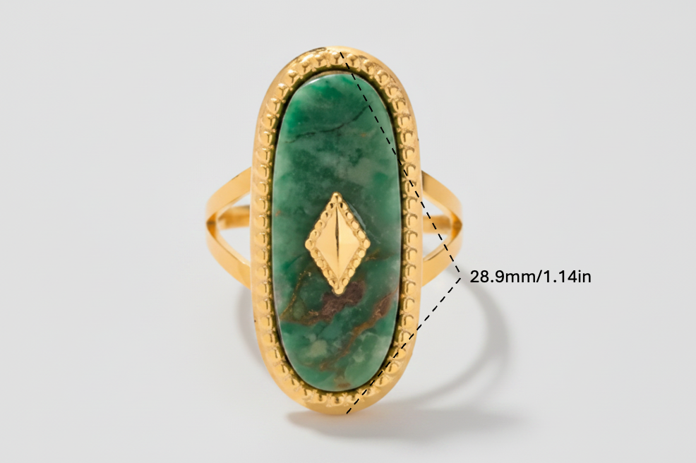 Big Green Stone Ring