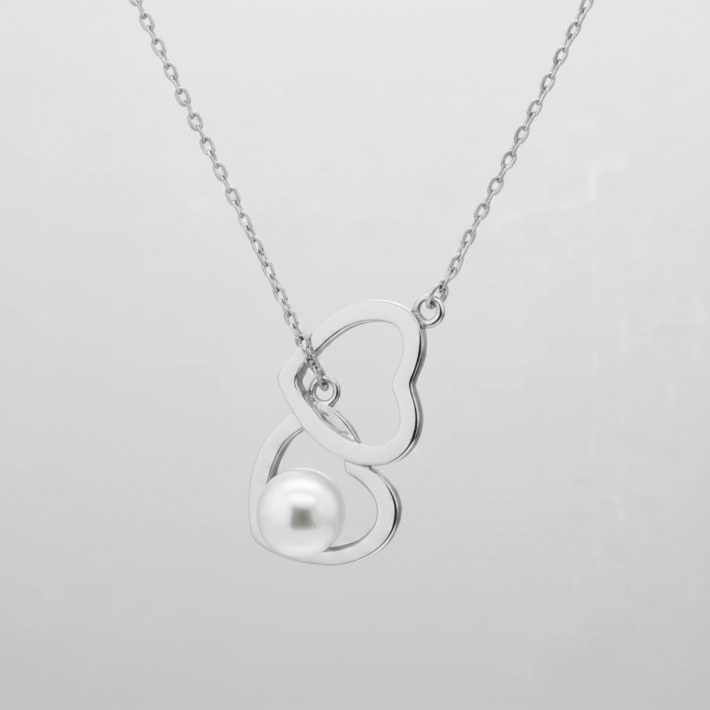 Love Heart Pearl Necklace