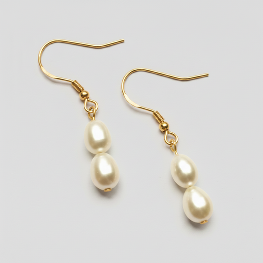 Two Pearls Earrings