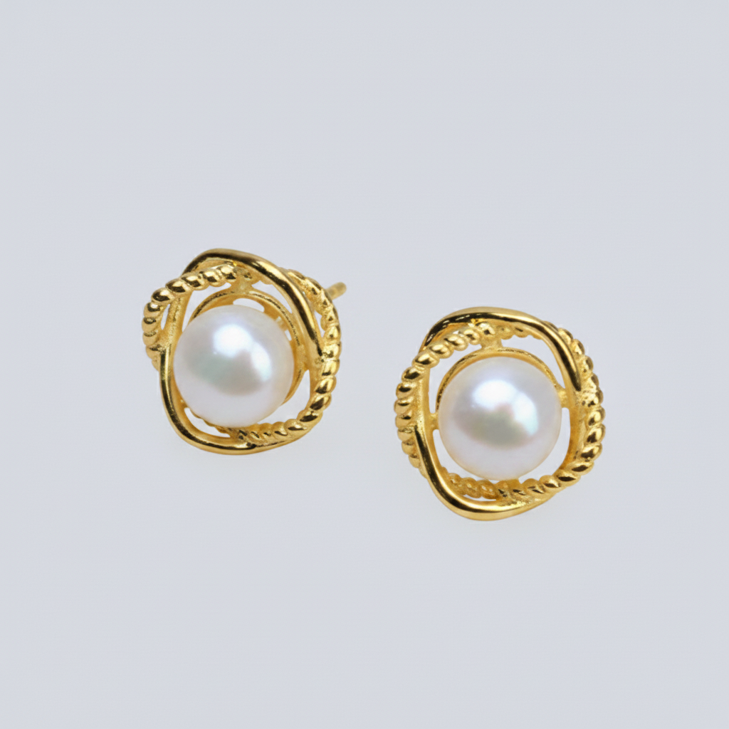 Simple Stud Pearl Earrings