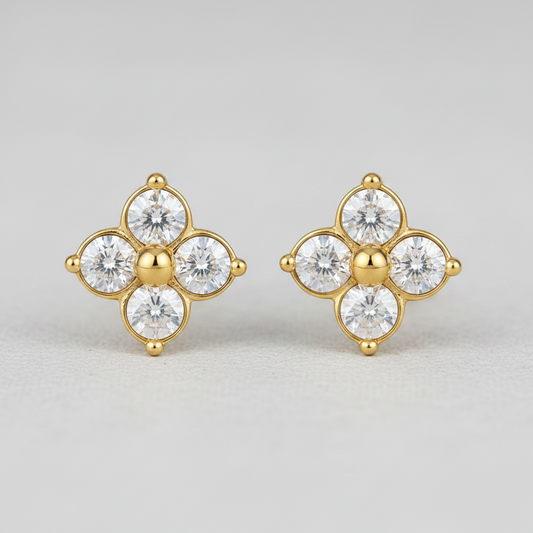 White Gem Earring