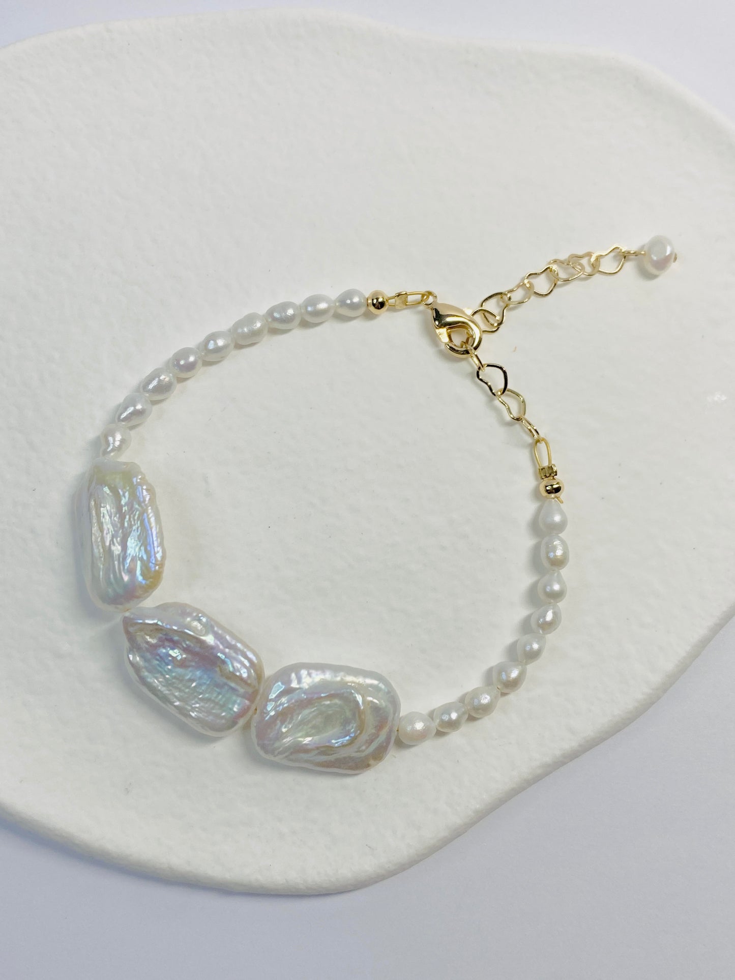 Rectangle Shape Pearl Bracelet