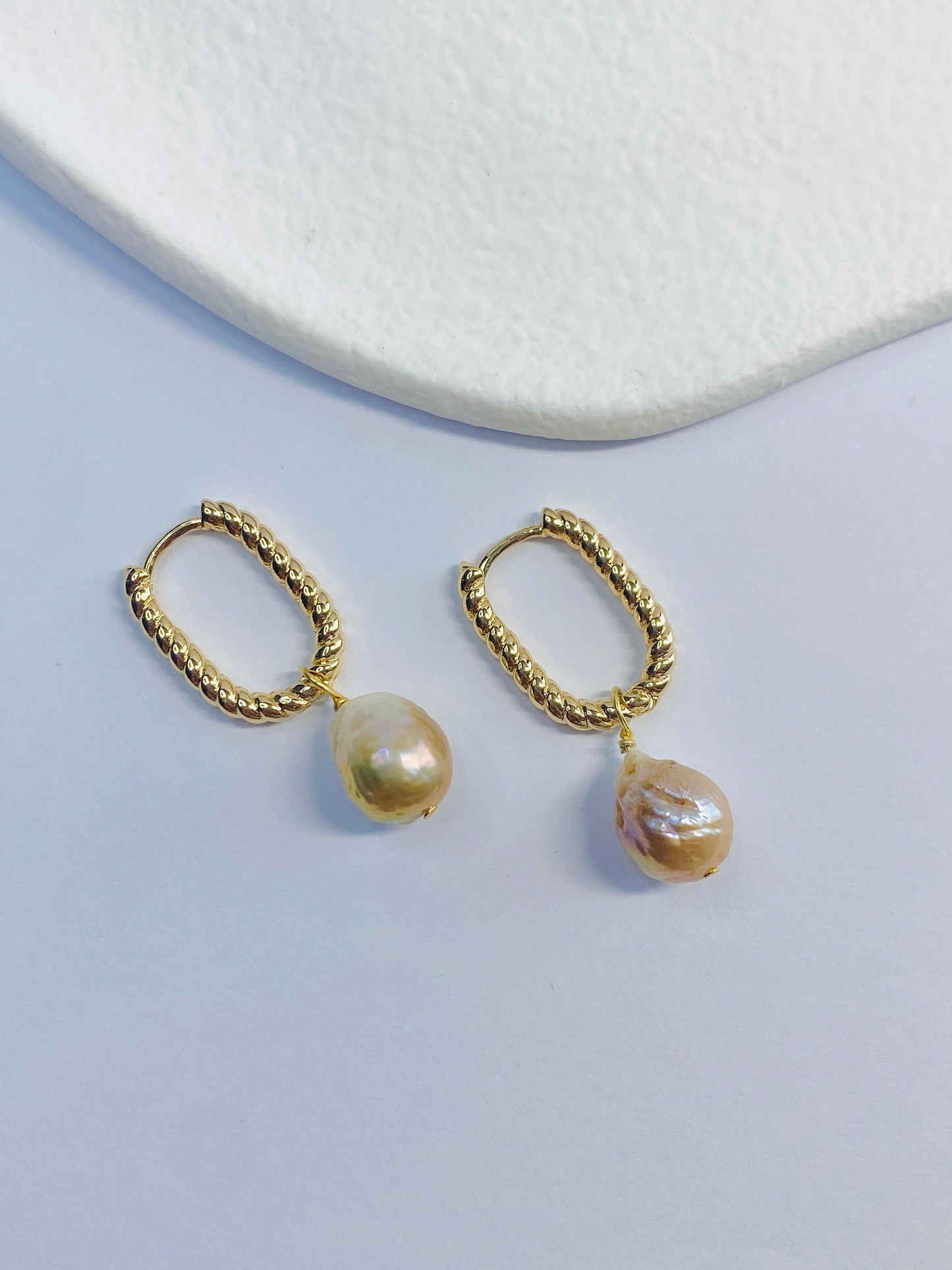 Big Mix Colour Pearl Earrings