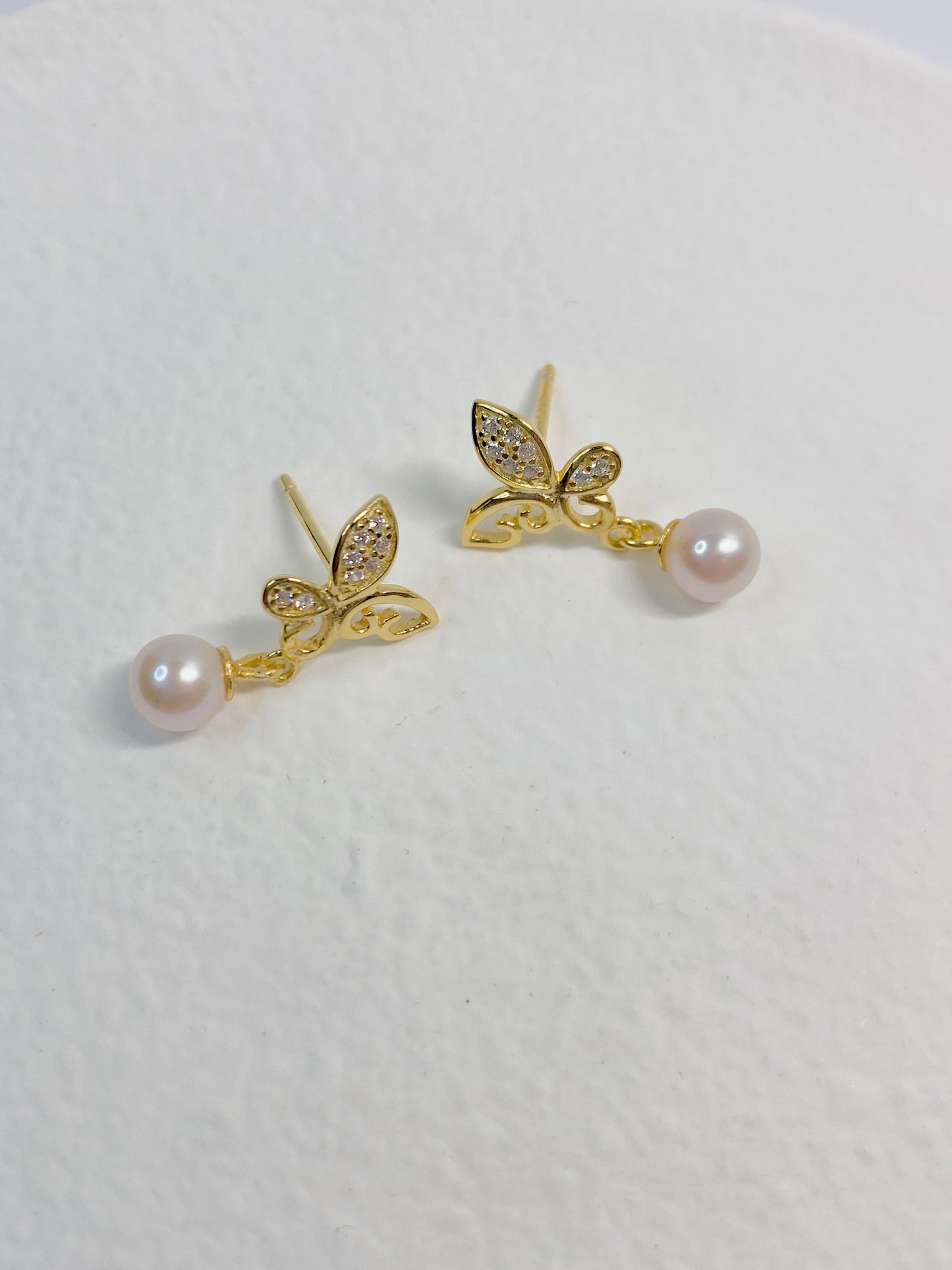 Butterfly Pearl Earrings