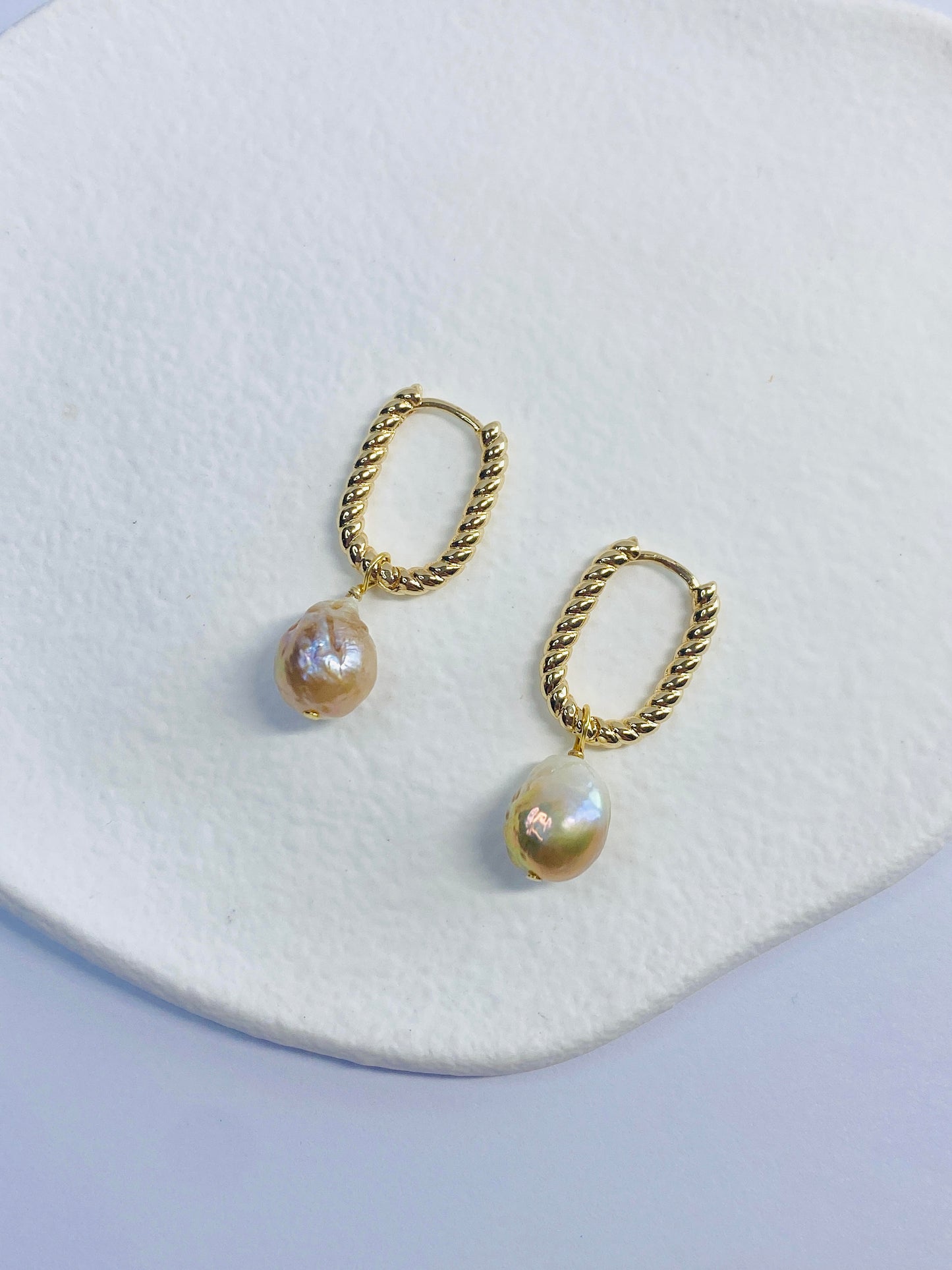 Big Mix Colour Pearl Earrings