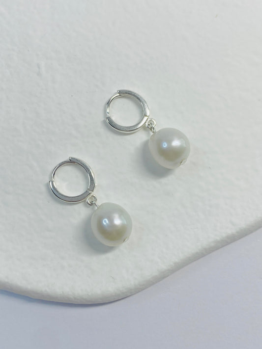 Classic White Pearl Earrings