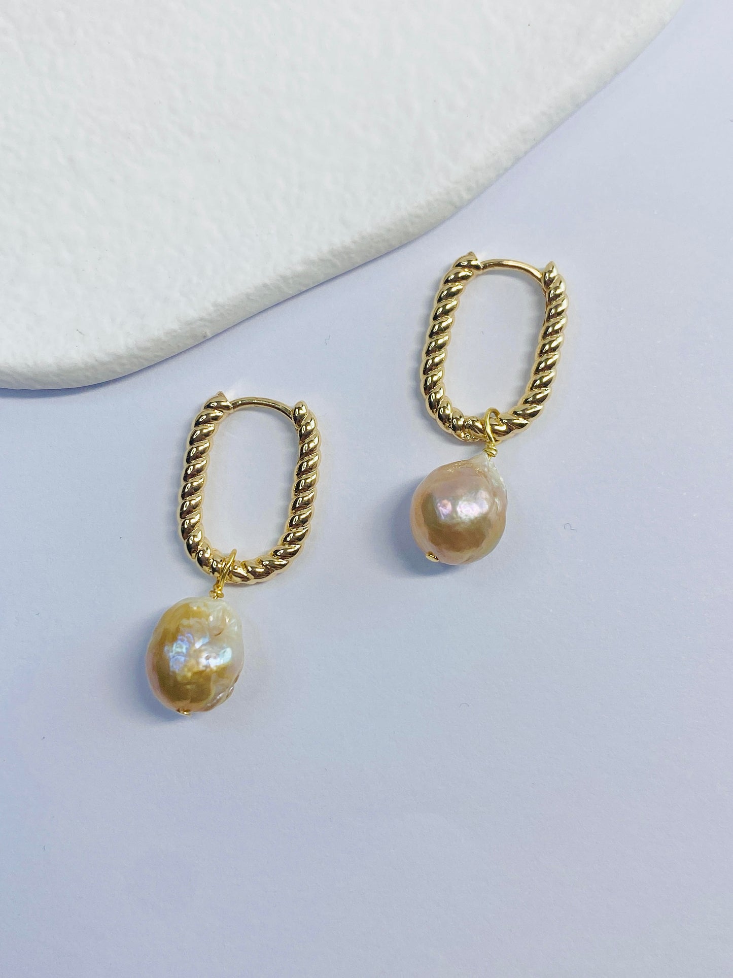 Big Mix Colour Pearl Earrings