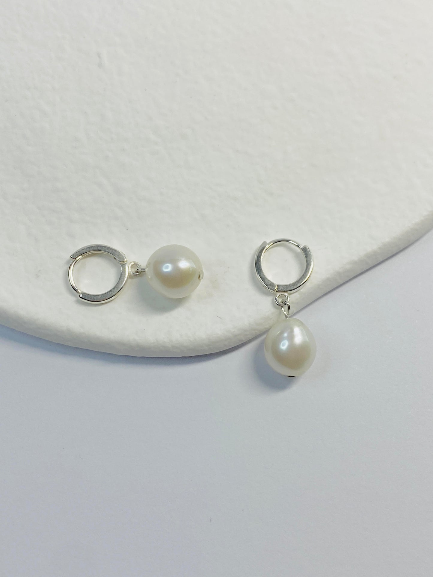 Classic White Pearl Earrings