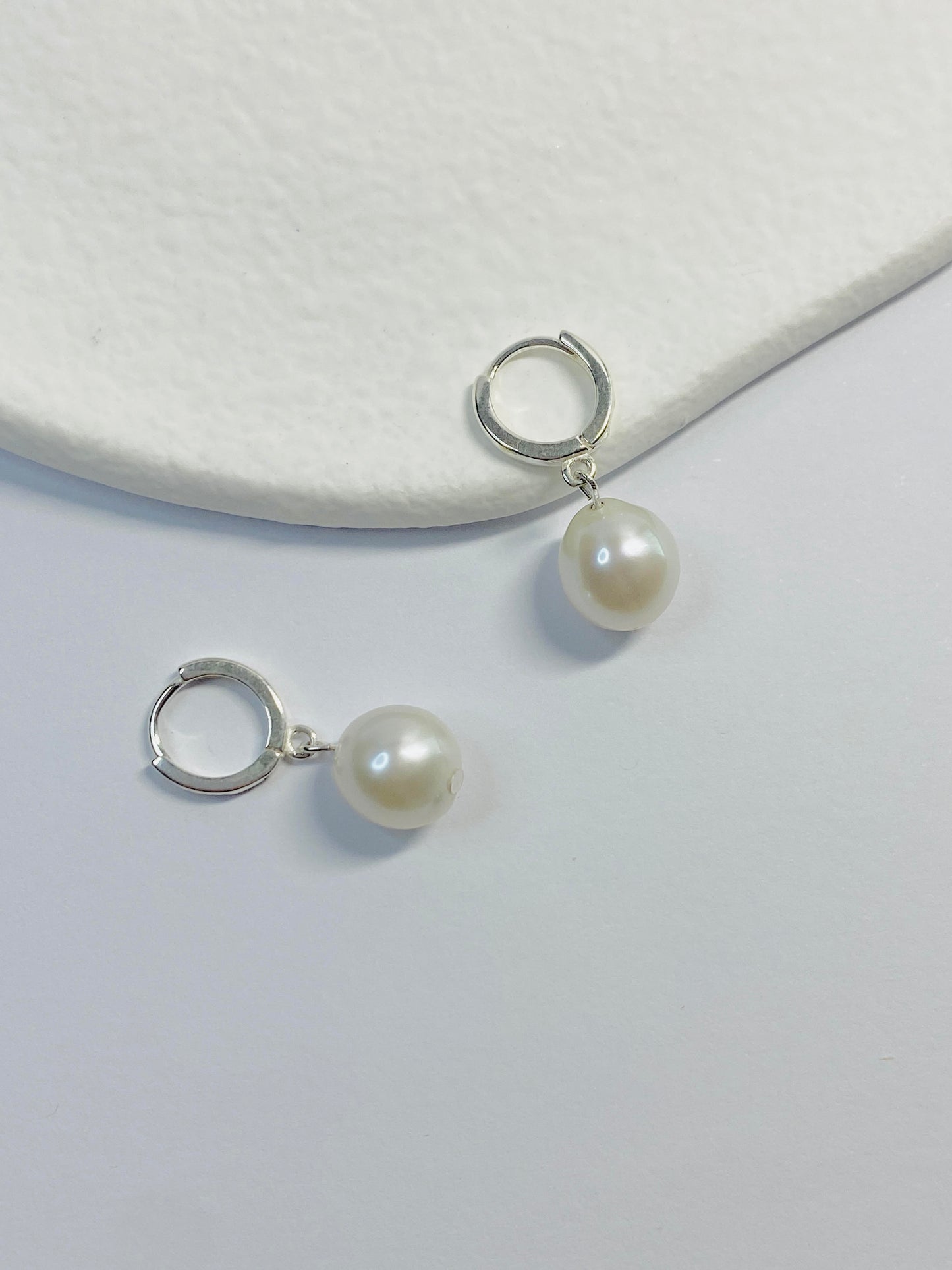 Classic White Pearl Earrings